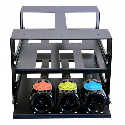 Металлическая стойка ARCave серии CollectionRack75 5G с 2 полками общей вмест 12 бутылок 0,75 л